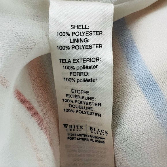 WHITE HOUSE BLACK MARKET WHBM Striped Strapless Elastic Waist Summer Dress S - Picture 7 of 7